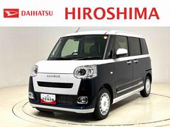 ムーヴキャンバスストライプスＧターボ　両側電動スライドドア　バックカメラ付オートホールド機能付き電動パーキングブレーキ　ＳＲＳサイドエアバッグ　前席シートヒーター　ＬＥＤヘッドライト　ＬＥＤフォグランプ　オートライト　オートハイビーム　オーディオ操作用ステアリングスイッチ