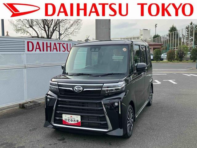 タントカスタムＲＳ　７インチナビ・パノラマカメラ備新車保証・まごころ保証　１年間・走行距離無制限インタークーラーターボエンジン　純正７型オールインワンナビ　パノラマモニター対応カメラ　両側電動スライドドア　両席シートヒーター　電動パーキングブレーキ（東京都）の中古車