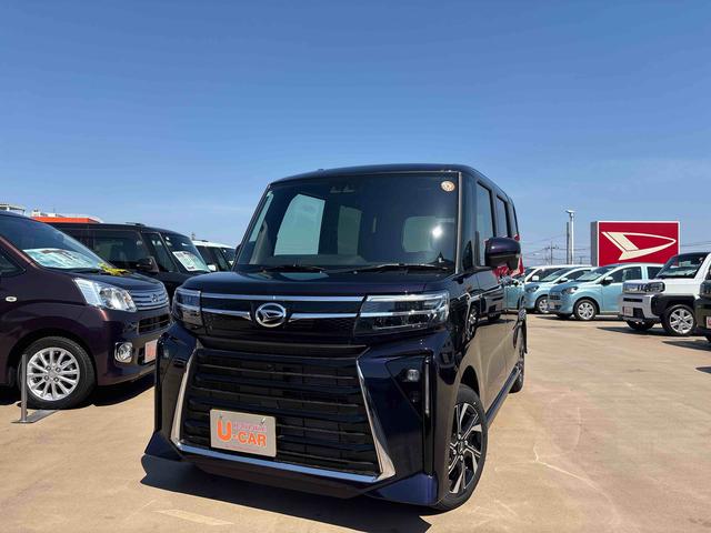 タントカスタムＸ　両側電動スライドドアデモカーＵＰ　両側電動スライドドア　ＬＥＤヘッドランプ　ヒートシーター　走行距離７３０キロ　１年距離無制限まごころ保証　両側電動スライドドア（東京都）の中古車