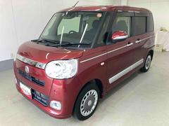 ムーヴキャンバス 中古車 セオリーＧ衝突被害軽減ブレーキ　横滑り防止装置　オートマチックハイビーム　アイドリングストップ　ステアリングスイッチ　オートライト　キーフリーシステム　オートエアコン　純正ホイールキャップ　両側電動スライド