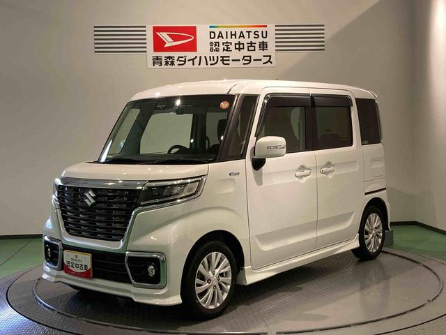 スペーシアカスタムハイブリッドＧＳナビ　下回り防錆済み　アルミ　スマートキー　４ＷＤ　ＡＢＳ　エアバック　キーフリー（青森県）の中古車