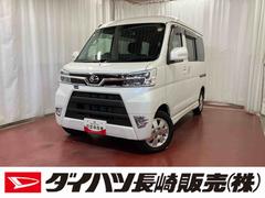 アトレーワゴン 中古車 カスタムターボＲＳリミテッド　ＳＡＩＩＩ下取車　ターボ　ナビ　横滑防止　ドラレコ　エアバッグ　ＤＶＤ　バックカメラ　スマートキー　アイドリングストップ　レーンキープ　電動格納ミラー　ＬＥＤヘッドランプ　ＥＴＣ　片側電動両側スライドドア