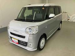 ムーヴキャンバス 中古車 ストライプスＧターボ衝突被害軽減ブレーキ　横滑り防止装置　オートマチックハイビーム　アイドリングストップ　ステアリングスイッチ　オートライト　キーフリーシステム　オートエアコン　両側電動スライドドア　ベンチシート　ＬＥＤ