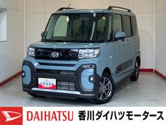 タントファンクロス　オーディオレス／両側パワースライドドアワンオーナー　オーディオレス　パノラマモニター対応カメラ　両側パワースライドドア　運転席・助手席シートヒーター　電動パーキングブレーキ　オートブレーキホールド　純正１４インチアルミホイール