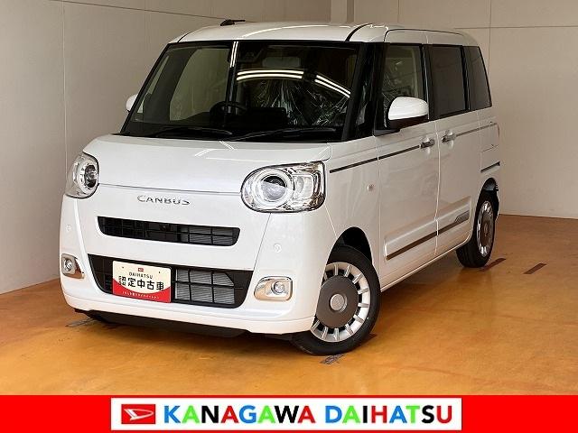 ムーヴキャンバスセオリーG 電動パーキングブレーキ 両側オートスライドドアサポカーSワイド適合 USB接続端子 電動パーキングブレーキ シートヒーター 両側オートスライドドア Bカメラ Pスタート コーナーセンサー ホッとカップホルダー 置きラクボックス キーフリー(神奈川県)の中古車