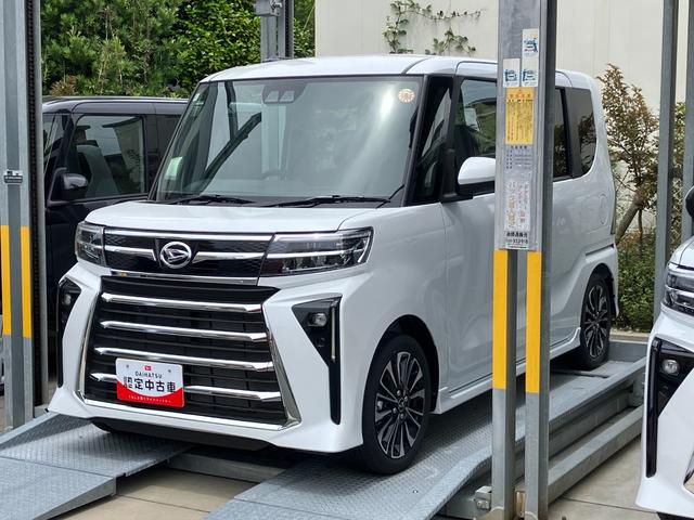タントカスタムRS15インチアルミホイール キーフリーシステム プッシュボタンスタート オートエアコン(プッシュ式) フルLEDヘッドランプ オート格納式カラードドアミラー 本革巻ステアリングホイール(静岡県)の中古車