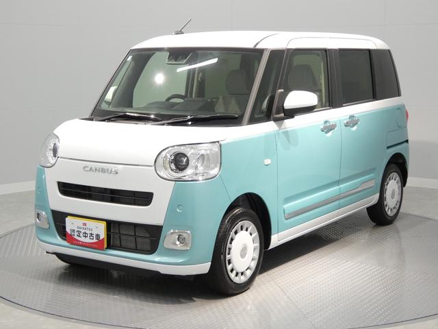 ムーヴキャンバスストライプスＧ４ＷＤ　両側パワースライドドア　スマートアシスト　シートヒーター　ＬＥＤヘッドランプ　プッシュスタート　オートエアコン　ステアリングスイッチ　コーナーセンサー（岩手県）の中古車