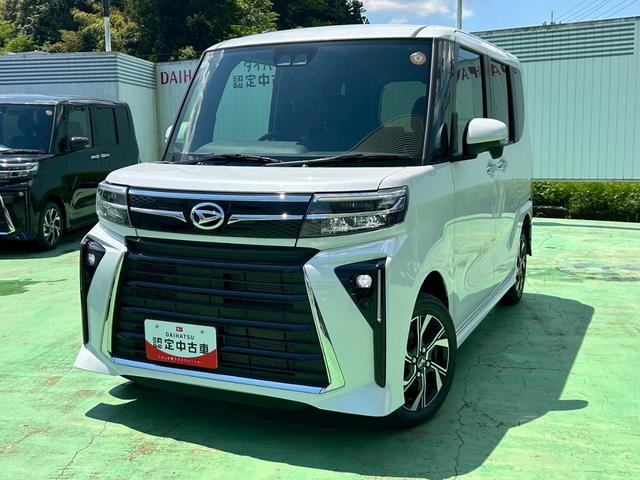 タントカスタムＸ４ＷＤ　次世代スマートアシスト　７インチナビ　バックカメラ　シートバックテーブル　サンシェード　シートヒーター　両側パワースライドドア　電動パーキングブレーキ・ブレーキホールド機能　オートライト（石川県）の中古車