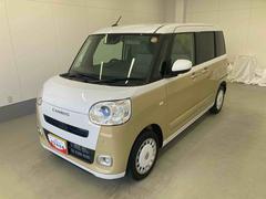 ムーヴキャンバス 中古車 ストライプスＧターボ衝突被害軽減ブレーキ　横滑り防止装置　オートマチックハイビーム　アイドリングストップ　ステアリングスイッチ　オートライト　キーフリーシステム　オートエアコン　両側電動スライドドア　純正ホイールキャップ