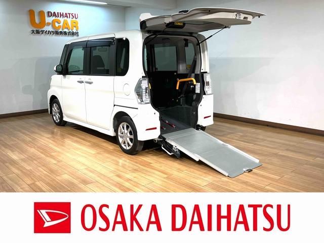 タントスローパーカスタムＸ　ＳＡIII　リヤシ−ト付　純正ナビ福祉車両・純正ナビゲーション・バックカメラ・ナビ連動フロントドライブレコーダー・両側電動スライドドア・運転席シートヒーター・エンジンプッシュスタート・衝突回避支援ブレーキ・誤発進抑制機能（大阪府）の中古車