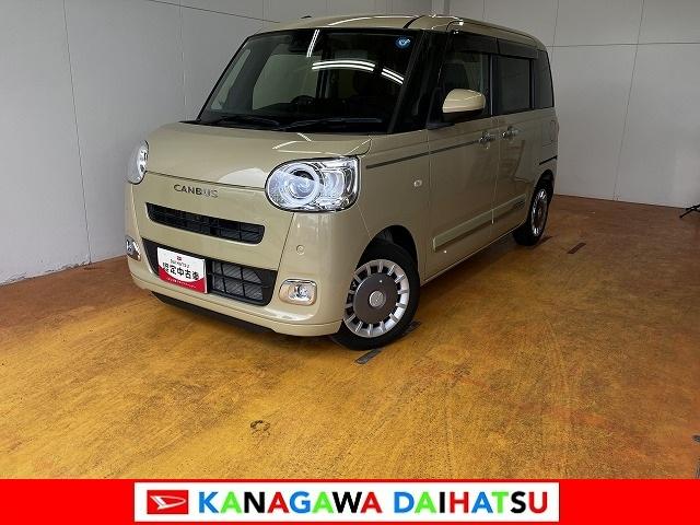 ムーヴキャンバスセオリーＧターボ　ドラレコ　ＥＴＣ　パノラマモニターサポカーＳワイド適合　パノラマモニター対応　Ｂカメラ　両側電動スライドドア　ＥＴＣ　電動パーキングブレーキ　シートヒーター　ステアリングスイッチ　全車速追従機能付ＡＣＣ　誤発進抑制装置　キーフリー（神奈川県）の中古車