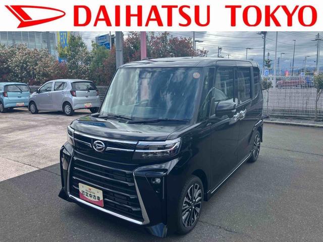タントカスタムＲＳ　１０インチスタイリッシュナビ装備！！保証　新車保証・まごころ保証　１年間・走行距離無制限付き　走行距離２５７７ｋｍ　１０インチ純正ナビゲーション　パノラマモニター　両側電動スライドドア　ＬＥＤヘッドライト　電動パーキング　オートライト（東京都）の中古車