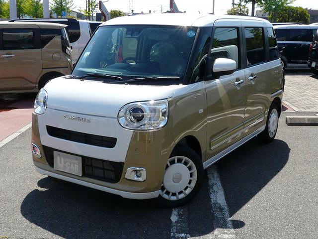 ムーヴキャンバスストライプスGキーフリーシステム セキュリティアラーム スモークガラス 走行距離2km(福岡県)の中古車