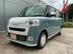 ムーヴキャンバス 中古車 ストライプスＧターボ　走行２２２６キロ／両側電動スライドドア一年保証　走行距離無制限　距離２２２６キロ　全周囲カメラ　クリアランスソナー　オートライト　ＬＥＤヘッドライト　ＬＥＤフォグランプ　シートヒーター　両側電動スライドドア