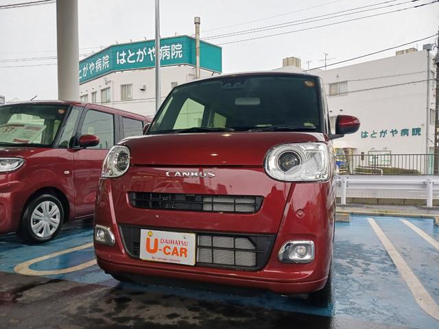 ムーヴキャンバスセオリーＧ／両側電動スライドドア／バックカメラ１年保証・走行距離無制限　走行８６２キロ　　バックカメラ　マット付　ＬＥＤヘッドランプ　アイドリングストップ　両側電動スライドドア　プッシュボタンスタート　電動格納式ミラー　クリアランスソナー（埼玉県）の中古車