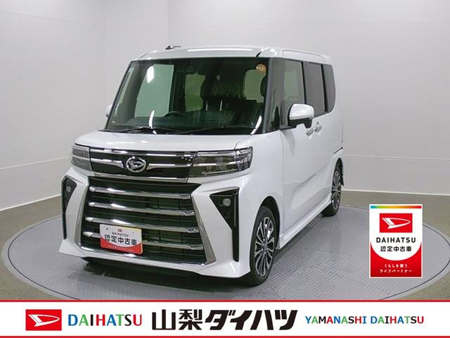 タントカスタムRSリミテッド 純正ナビ パノラマモニタースマートアシスト・LEDヘッドライト・15インチアルミホイール・両側パワースライドドア・USBソケット・運転席助手席シートヒーター・レザー調Xフルファブリックシート・本革巻ステアリングホイール(山梨県)の中古車