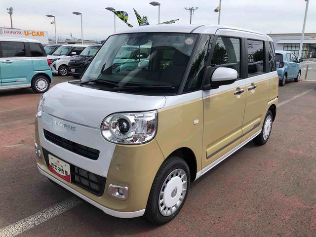ムーヴキャンバスストライプスG 4WD 走行距離2054km4WD スマートアシスト プッシュボタンスタート キーフリーシステム 電動パーキングブレーキ 両側パワースライドドア オートエアコン(山形県)の中古車