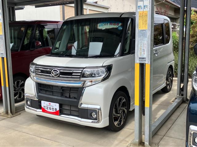 タントカスタムRS トップエディションVS SAIII15インチアルミホイール 大型エアロバンパー LEDヘッドランプ オート格納式カラードドアミラー 本革巻ステアリングホイール 両側パワースライドドア(静岡県)の中古車