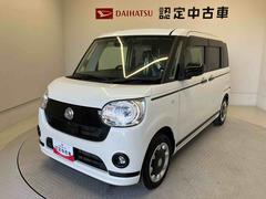 ムーヴキャンバス 中古車 ＧブラックアクセントＶＳ　ＳＡＩＩＩスマートアシスト搭載　後席両側電動スライドドア　パノラマモニター対応　オートエアコン　オートライト　キーフリー　アイドリングストップ　ＡＢＳ　電動ドアミラー