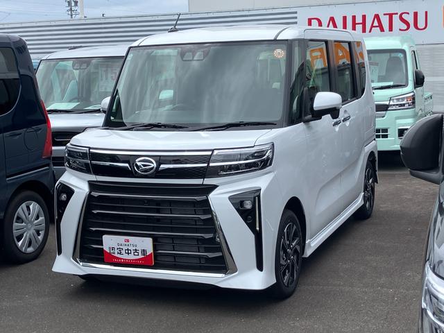 タントカスタムX14インチアルミホイール 大型エアロバンパー フルLEDヘッドランプ オート格納式カラードドアミラー 両側パワースライドドア キーフリーシステム プッシュボタンスタート(静岡県)の中古車