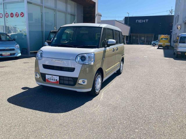 ムーヴキャンバスストライプスＧ　届出済未使用車　ナビ　バックカメラ　フルセグ届出済未使用車　バックカメラ　フルセグチューナー　ブルートゥース対応　両側リヤパワースライドドア　プッシュボタンエンジンスタート　スマートアシスト　ＬＥＤヘッドライト　コーナーセンサー　シートヒーター（京都府）の中古車