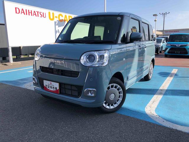 ムーヴキャンバスセオリーG 6359km走行4WD スマートアシスト プッシュボタンスタート キーフリーシステム 両側パワースライドドア ディスプレイオーディオ フロントフォグランプ バックモニター(山形県)の中古車