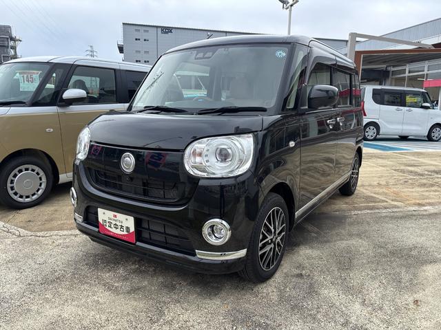 ムーヴキャンバスＧメイクアップリミテッド　ＳＡIII１４インチフルホイールキャップ　ＬＥＤヘッドランプ　キーフリーシステム　両側パワースライドドア　オートエアコン（プッシュ式）　オートライト　置きラクボックス（静岡県）の中古車