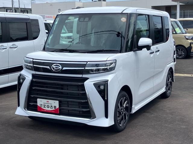 タントカスタムＸ１４インチアルミホイール　大型エアロバンパー　フルＬＥＤヘッドランプ　オート格納式カラードドアミラー　両側パワースライドドア　キーフリーシステム　プッシュボタンスタート（静岡県）の中古車
