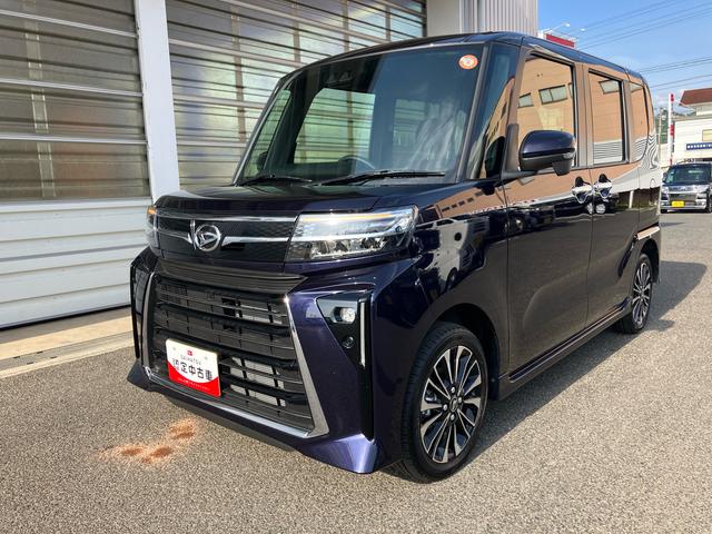 タントカスタムRSリミテッド4WD 660cc ターボ 衝突被害軽減ブレーキ 横滑り防止装置 ABS アイドリングストップ プッシュボタンスタート 両側電動スライドドア ディスプレイオーディオ バックモニター(福島県)の中古車