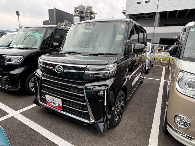 タントカスタムＸ１４インチアルミホイール　大型エアロバンパー　フルＬＥＤヘッドランプ　オート格納式カラードドアミラー　両側パワースライドドア　キーフリーシステム　プッシュボタンスタート（静岡県）の中古車