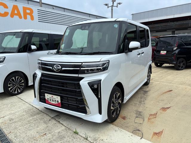 タントカスタムＸ１４インチアルミホイール　大型エアロバンパー　フルＬＥＤヘッドランプ　オート格納式カラードドアミラー　両側パワースライドドア　キーフリーシステム　プッシュボタンスタート（静岡県）の中古車