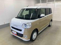 ムーヴキャンバス 中古車 ストライプスＧ衝突被害軽減ブレーキ　横滑り防止装置　オートマチックハイビーム　アイドリングストップ　ステアリングスイッチ　オートライト　キーフリーシステム　オートエアコン　両側電動スライドドア　純正ホイールキャップ