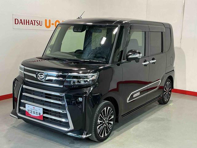 タントカスタムRSナビ パノラマモニター キーフリーシステム LEDヘッドライト LEDフォグランプ スライドドア スマートアシスト コーナーセンサー 純正アルミホイール オートライト 運転席助手席シートヒーター(栃木県)の中古車