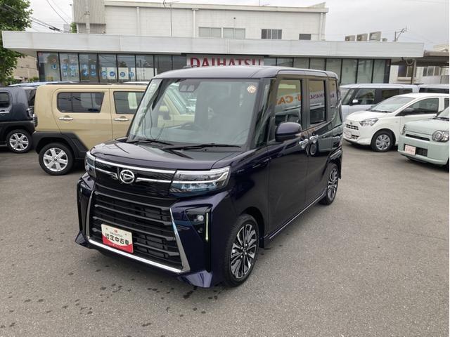 タントカスタムRS15インチアルミホイール キーフリーシステム プッシュボタンスタート オートエアコン(プッシュ式) フルLEDヘッドランプ オート格納式カラードドアミラー 本革巻ステアリングホイール(静岡県)の中古車