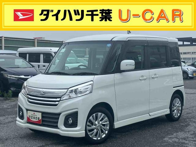 スペーシアカスタムGSCDチューナー ETC 左側パワスラ HIDヘッドライト フォグランプ 14インチアルミ リヤスポイラー プッシュボタンスターター 運転席シートヒーター/リフター オートエアコン 電動格納ドアミラー(千葉県)の中古車
