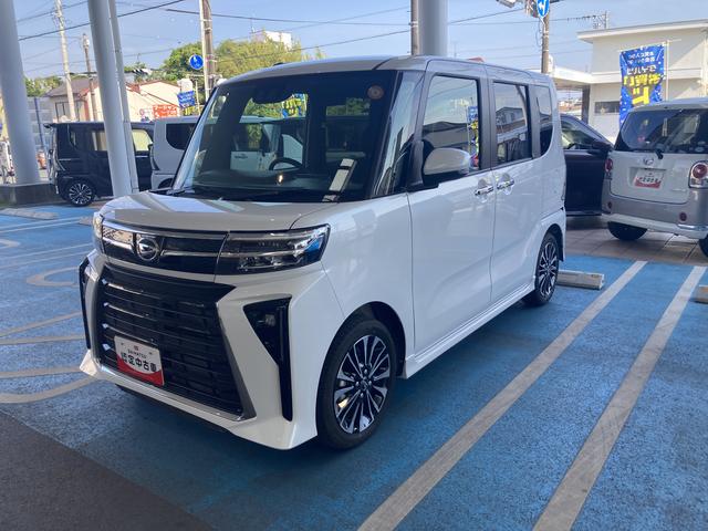 タントカスタムRS15インチアルミホイール キーフリーシステム プッシュボタンスタート オートエアコン(プッシュ式) フルLEDヘッドランプ オート格納式カラードドアミラー 本革巻ステアリングホイール(静岡県)の中古車