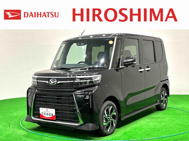 タントカスタムX 電子パーキング 両側パワースライドドアLEDオートライト パワースライドドアウェルカムオープン機能 電動パーキングブレーキ 運転席助手席シートヒーター アルミホイール キーフリーシステム オート電動格納式ドアミラー(広島県)の中古車
