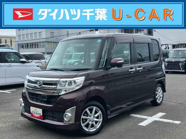 タントカスタムX SAバックカメラ連動8インチフルセグナビ USB接続 ブルートゥース対応 TVナビキット ETC 左側電動スライドドア バニティーミラー付き左右サンバイザー プッシュエンジンスタート アイドリングストップ(千葉県)の中古車