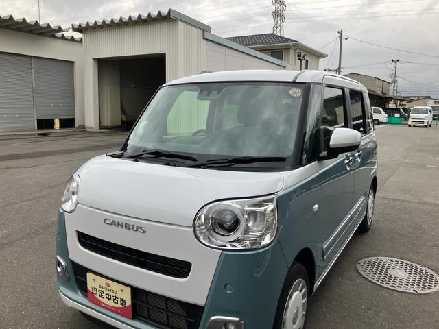 ムーヴキャンバスストライプスG2WD 660cc CVT ディスプレイオーディオ バックモニター 前席シートヒーター 衝突被害軽減ブレーキ 電動パーキングブレーキ プッシュボタンスタート 両側電動スライドドア アイドリングストップ(福島県)の中古車