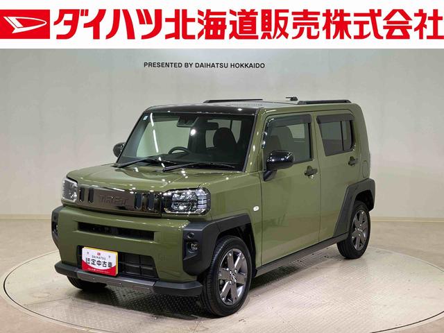タフトGターボ ダーククロムベンチャー4WD アルミホイール シートヒーター ターボ オートマチックハイビーム 衝突防止システム LEDヘッドランプ レーンアシスト スマートキー 記録簿 ワンオーナー エアバッグ エアコン CD ABS(北海道)の中古車