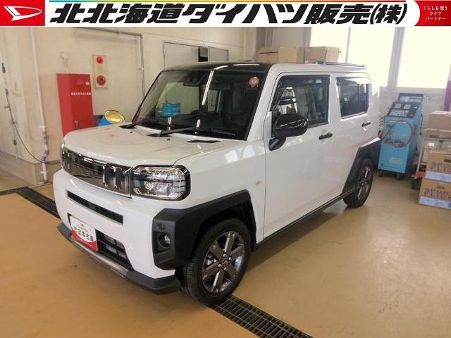 タフトＧターボ　ダーククロムベンチャー４ＷＤ　ガラスルーフ　ＬＥＤヘッドライト　オートエアコン　運転席助手席シートヒーター　電動パーキングブレーキ　前後コーナーセンサー　アイドリングストップ　ＶＳＣ（横滑り抑制機能）（北海道）の中古車