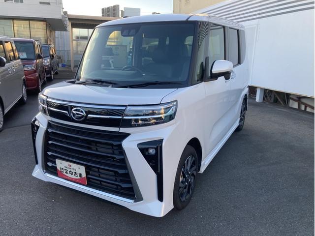タントカスタムX14インチアルミホイール 大型エアロバンパー フルLEDヘッドランプ オート格納式カラードドアミラー 両側パワースライドドア キーフリーシステム プッシュボタンスタート(静岡県)の中古車