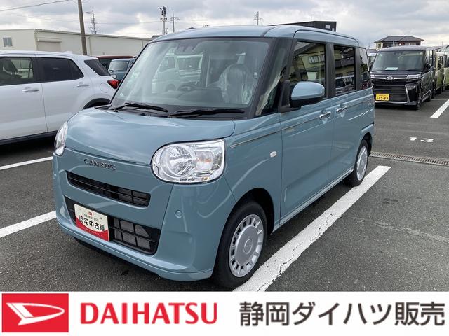 ムーヴキャンバスセオリーX14インチフルホイールキャップ キーフリーシステム プッシュボタンスタート UVカットガラス 両側パワースライドドア ハロゲンヘッドライト ラゲージアンダーボックス(静岡県)の中古車