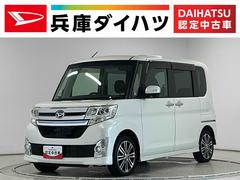 タント 中古車 カスタムＲＳ　トップエディションＳＡ　ターボ　ナビ　ＥＴＣ１年保証　ナビＴＶ　ＥＴＣ　バックカメラ　両側電動スライドドア　ＤＶＤ　ＵＳＢ接続　ＬＥＤヘッドライト　アイドリングストップ　横滑り防止装置　スマートキー　オートライト　１５インチ純正アルミホイール