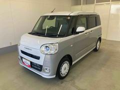 ムーヴキャンバス 中古車 ストライプスＧ衝突被害軽減ブレーキ　横滑り防止装置　オートマチックハイビーム　アイドリングストップ　ステアリングスイッチ　オートライト　キーフリーシステム　オートエアコン　両側電動スライドドア　純正ホイールキャップ