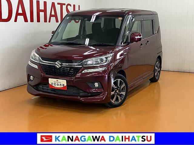 ソリオバンディットハイブリッドＭＶ　Ｂカメラ　ナビ　ＥＴＣ　キーフリー衝突軽減ブレーキシステム　Ｂカメラ　ナビ　パノラマモニター対応　クルーズコントロール　両側オートスライドドア　ＥＴＣ　Ｐスタート　シートヒーター　コーナーセンサー　パドルシフト　キーフリー（神奈川県）の中古車