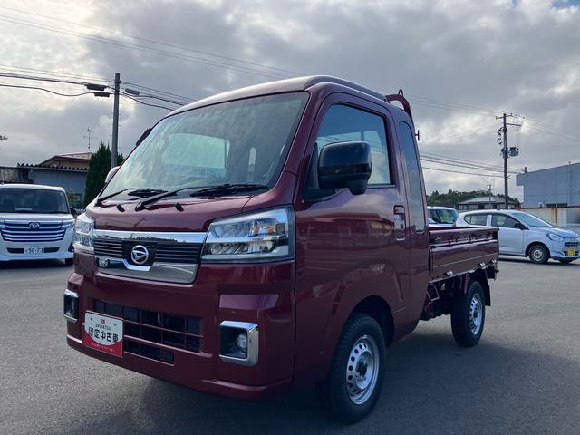 ハイゼットトラックジャンボエクストラ4WD CVT 660cc 衝突被害軽減ブレーキ 横滑り防止機能 コーナーセンサー プッシュボタンスタート 電動格納ドアミラー 荷台作業灯 フォグランプ マニュアルエアコン(福島県)の中古車