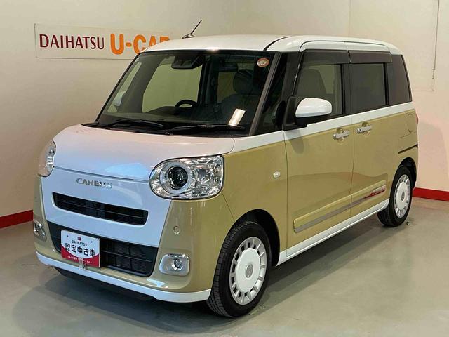 ムーヴキャンバスストライプスＧ全方位カメラ装着車　レーダーブレーキ　　電動格納式ドアミラー　衝突安全ボディ　ＥＴＣ搭載　アイドリングストップ機能　ドラレコ　Ｓヒーター　イモビ　ナビ　スマートキー＆プッシュスタート（栃木県）の中古車