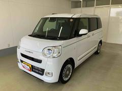 ムーヴキャンバス 中古車 セオリーＧ衝突被害軽減ブレーキ　横滑り防止装置　オートマチックハイビーム　アイドリングストップ　ステアリングスイッチ　オートライト　キーフリーシステム　オートエアコン　両側電動スライドドア　純正ホイールキャップ