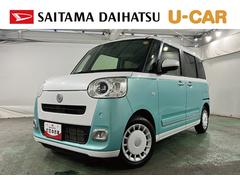 ムーヴキャンバス 中古車 ストライプスＧターボ　走行９７８７キロ／車検整備付／ナビ一年保証・走行距離無制限　フルセグナビ　Ｂｌｕｅｔｏｏｔｈ　全周囲カメラ　ドラレコ　ＥＴＣ　クリアランスソナー　オートライト　ＬＥＤヘッドライト　シートヒーター　両側電動スライドドア